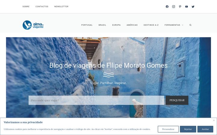 Screenshot of almadeviajante.com