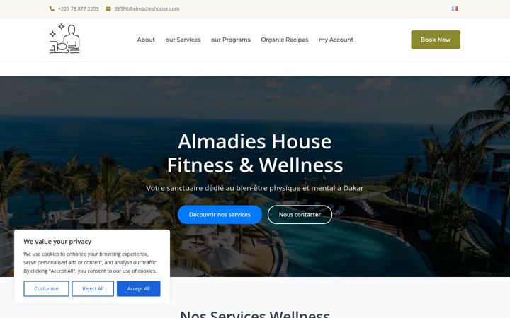 Screenshot of almadieshouse.com