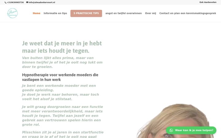 Screenshot of almadonkervoort.nl