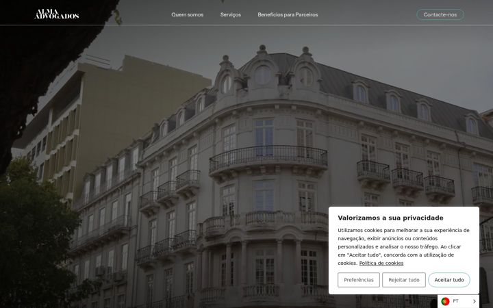 Screenshot of almadvogados.pt