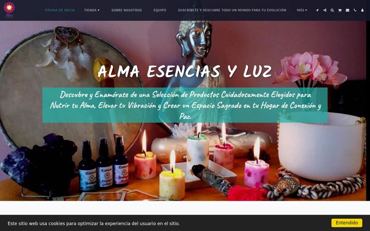 Screenshot of almaesenciasyluz.com