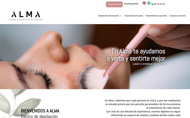 Screenshot of almaesteticaelprat.com