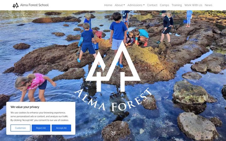 Screenshot of almaforestschool.com