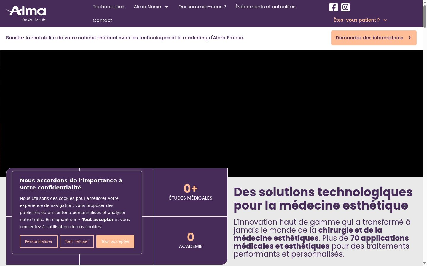Screenshot tal-banner tal-kunsens muri qabel kwalunkwe interazzjoni