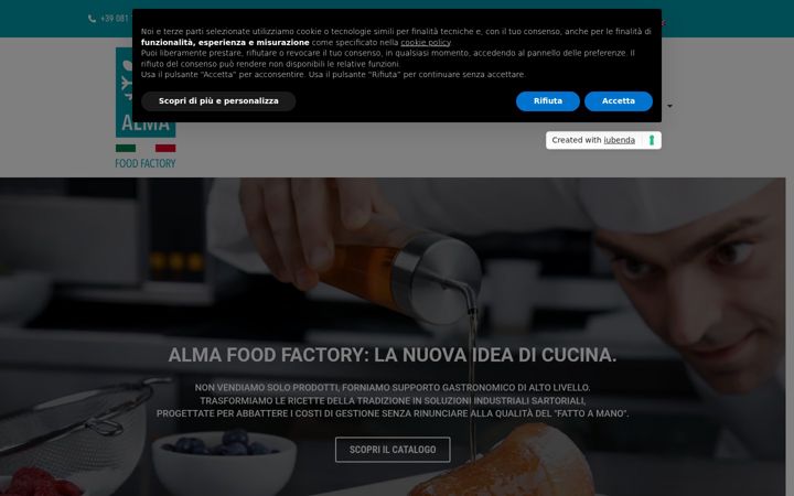 Screenshot of almafrozenfood.it