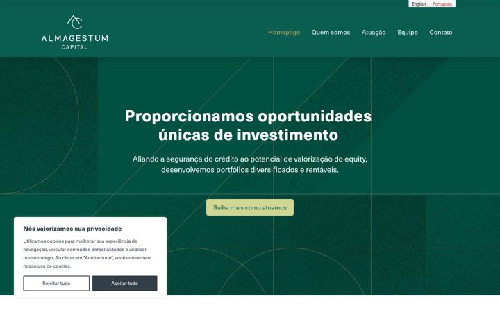 Screenshot of almagestumcapital.com.br