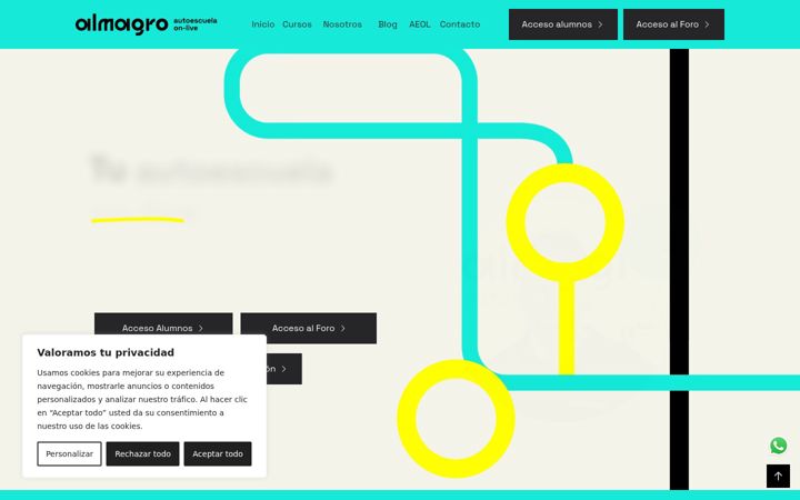 Screenshot of almagroautoescuela.com