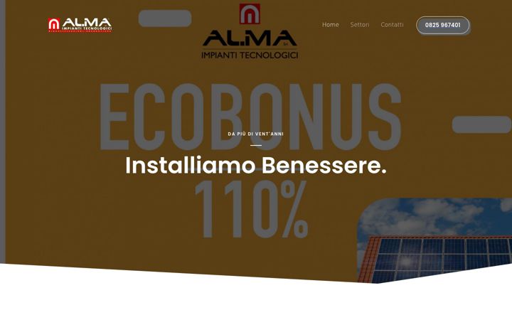 Screenshot of almaimpianti.com