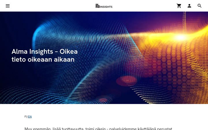 Screenshot of almainsights.fi