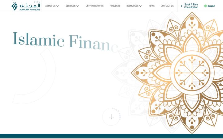 Screenshot of almajnaadvisors.com
