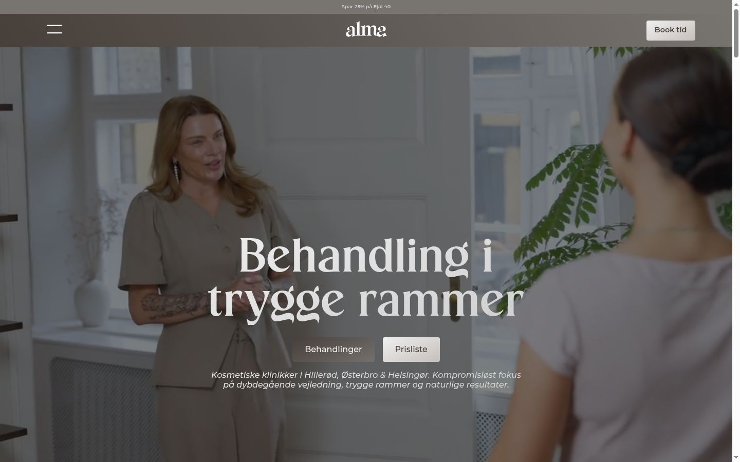 Skjermbilde av samtykkebanneret slik det vises før noen interaksjon