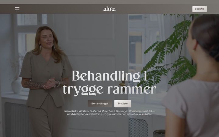 Screenshot of almaklinik.dk