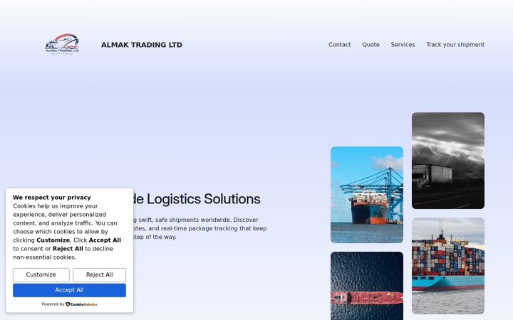Screenshot of almaktradingltd.com