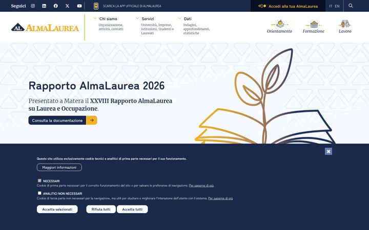 Screenshot of almalaurea.it