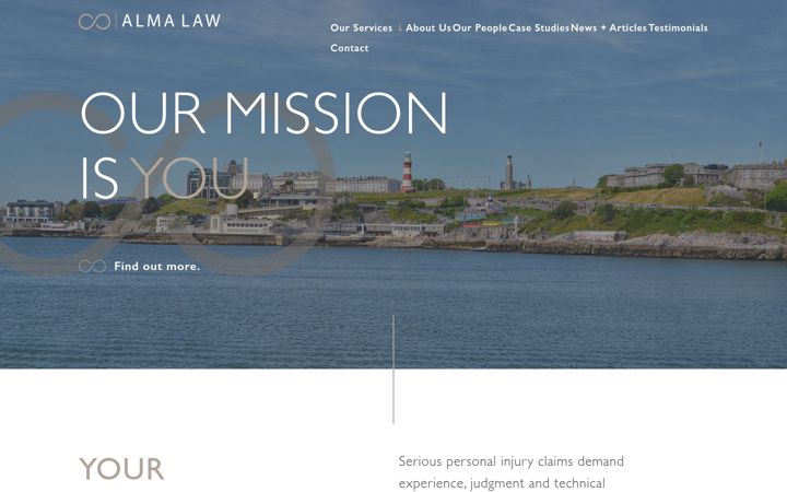 Screenshot of almalaw.co.uk