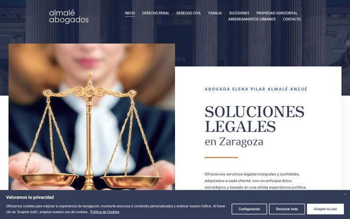 Screenshot of almaleabogados.es