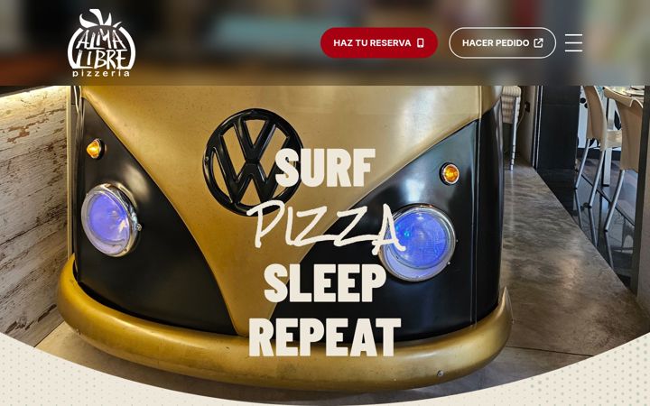 Screenshot of almalibrepizzeria.com