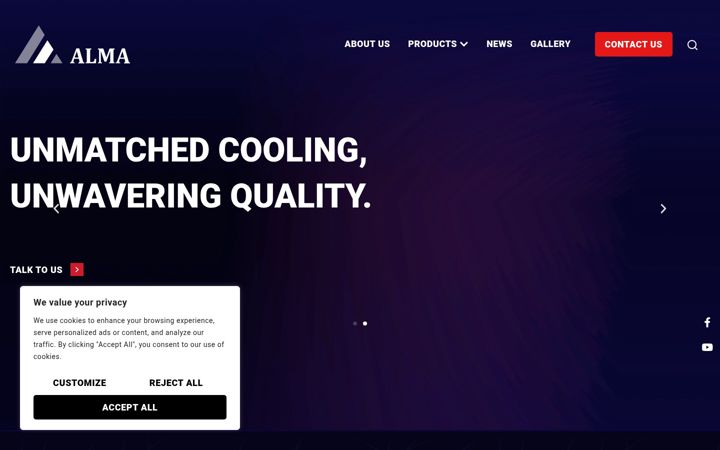 Screenshot of almaltd.com
