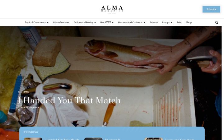 Screenshot of almamagazines.com