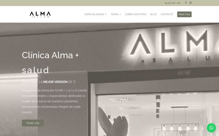 Screenshot of almamassalud.com