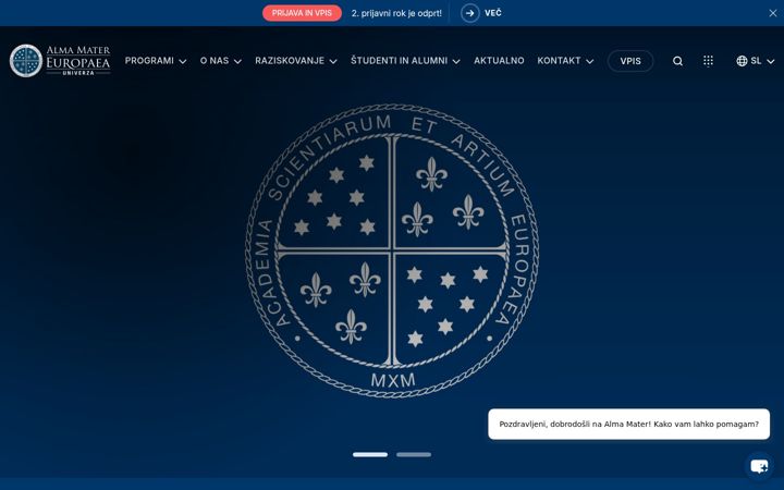 Screenshot of almamater.si