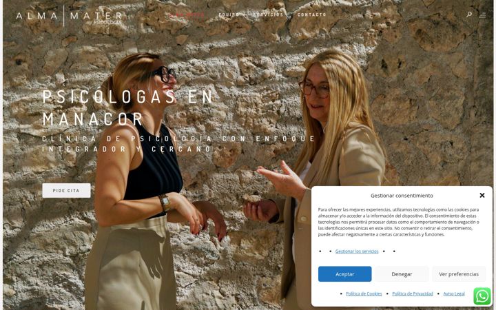 Screenshot of almamaterpsicologia.com