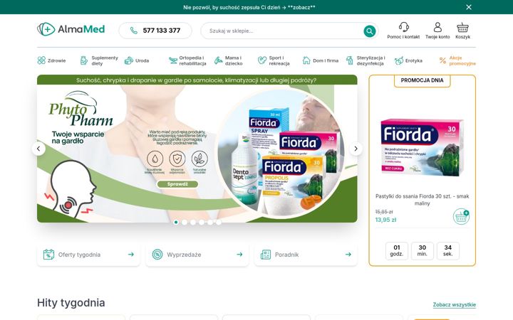 Screenshot von almamed.pl