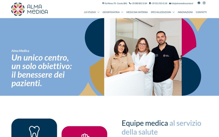 Screenshot of almamedicacorato.it
