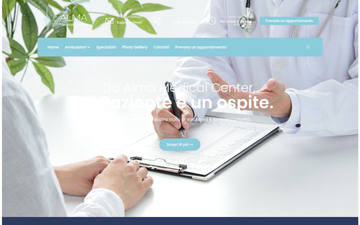 Captură de ecran a almamedicalcenter.it