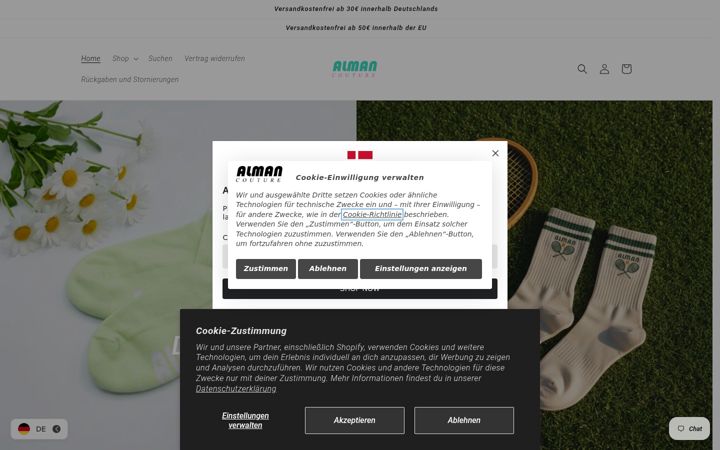 Screenshot of alman-couture.de