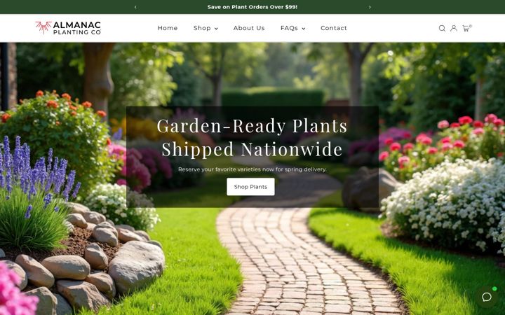 Screenshot of almanacplanting.com