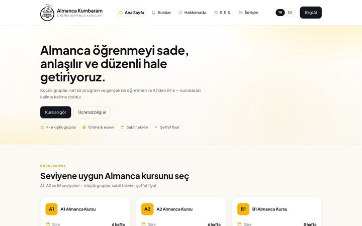 Screenshot of almancakumbaram.net