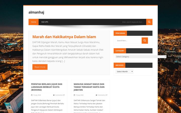 Screenshot of almanhaj.or.id