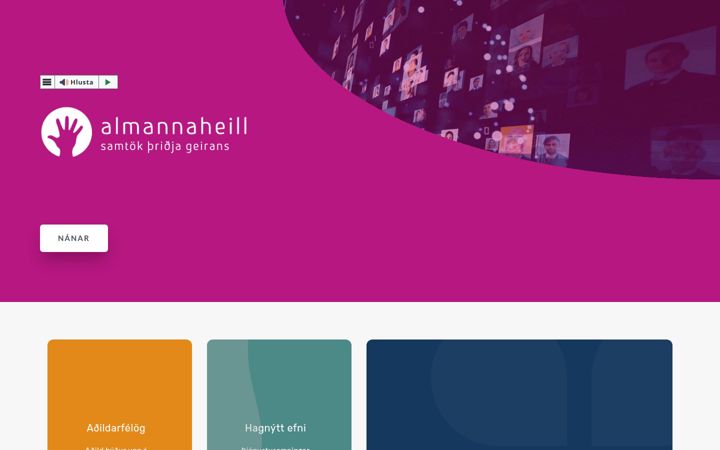 Screenshot of almannaheill.is