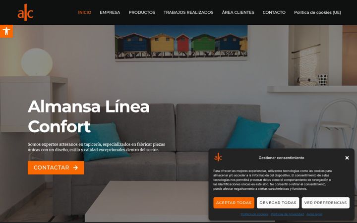 Screenshot of almansaconfort.com