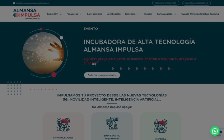 Ekraanipilt saidist almansaimpulsaincubadora.com