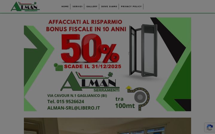 Screenshot of almanserramenti.it