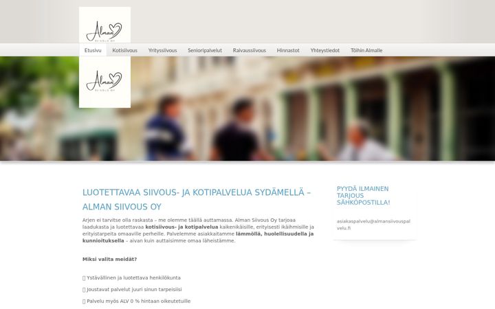 Screenshot of almansiivouspalvelu.fi
