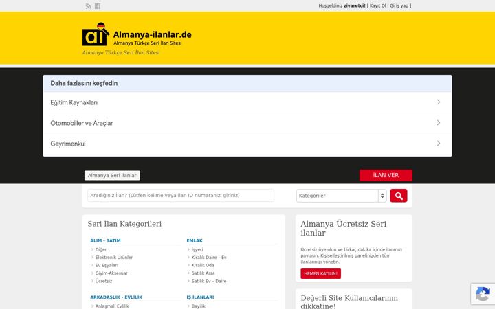 Screenshot of almanya-ilanlar.de