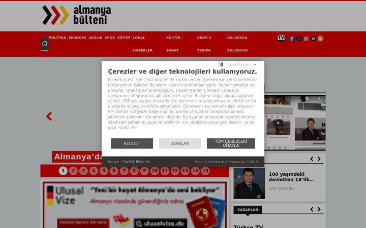Screenshot of almanyabulteni.de