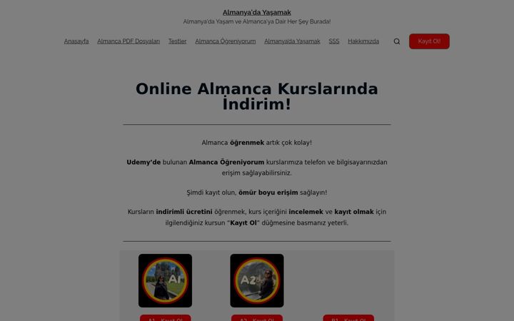 Kuvakaappaus sivustosta almanyadayasamak.com
