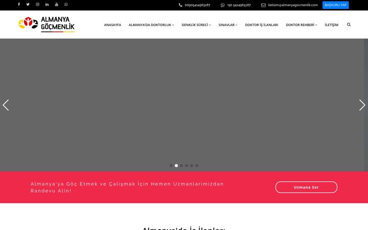 Kuvakaappaus sivustosta almanyagocmenlik.com