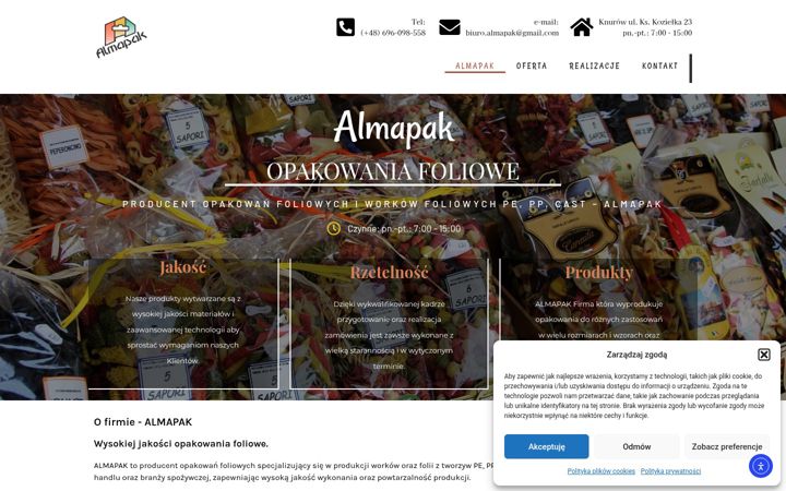 Screenshot of almapak.pl