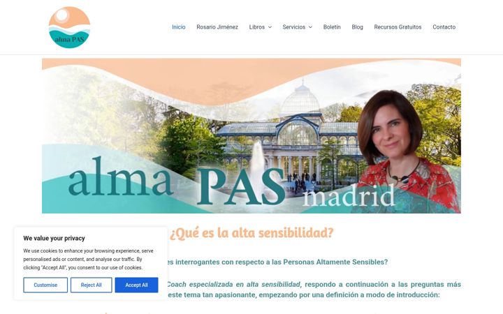 Screenshot of almapasmadrid.es