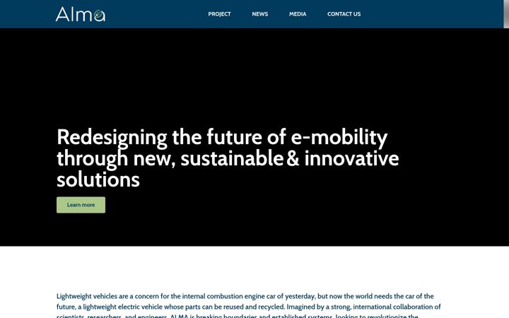 Screenshot of almaproject.eu
