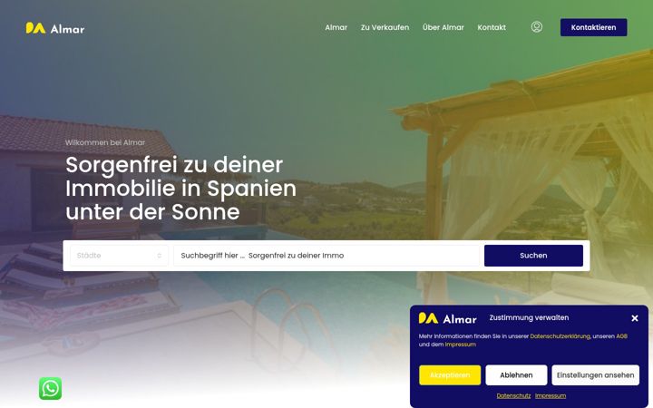 Ekrānuzņēmums no almar-immobilien.com