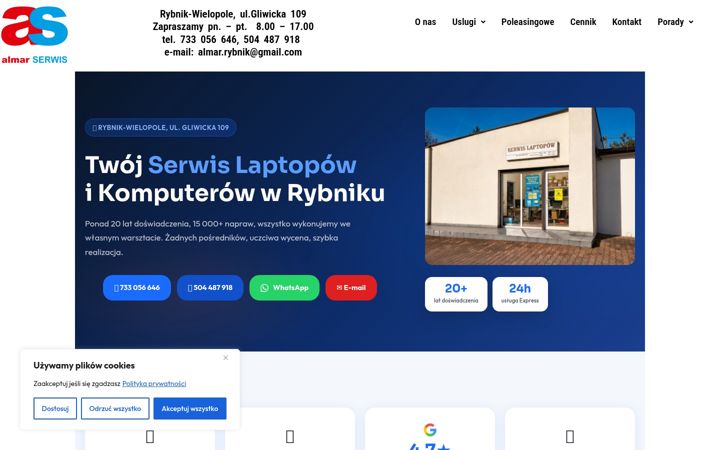 Ekrānuzņēmums no almar-serwis.pl