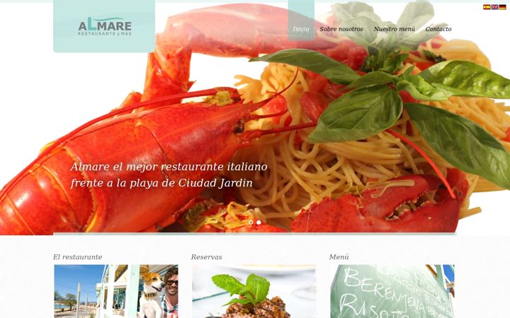 Skärmbild av almare-restaurante.com