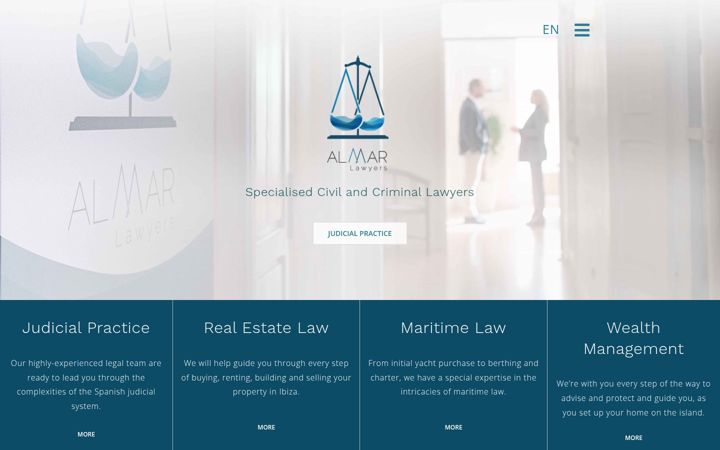 Screenshot of almarlawyers.com