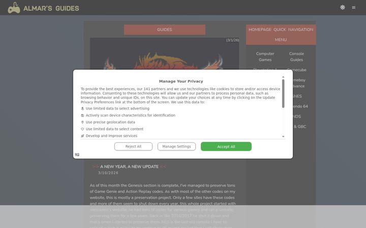 Screenshot of almarsguides.com